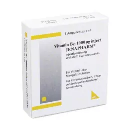 VITAMIN B12 1 000 μg Ampoules injectables Jenapharm, 5 pièces