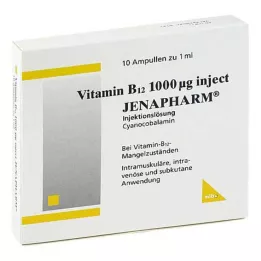 VITAMIN B12 1 000 μg Ampoules injectables Jenapharm, 10X1 ml