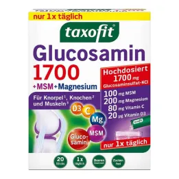Taxofit Glucosamine 1700 + MSM + Bâtonnets de magnésium, 20X4 g