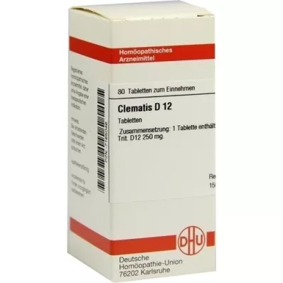CLEMATIS D 12 comprimés, 80 pc CLEMATIS D 12 comprimés, 80 pc