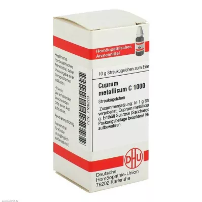 CUPRUM METALLICUM C 1000 Globules, 10 g