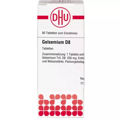 GELSEMIUM D 8 comprimés, 80 pc