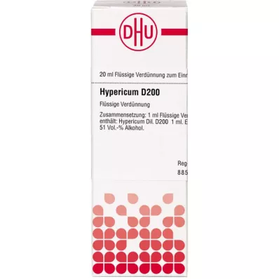 HYPERICUM Dilution D 200, 20 ml HYPERICUM Dilution D 200, 20 ml