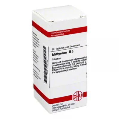 ICHTHYOLUM D 6 comprimés, 80 pcs