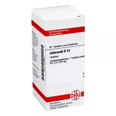 JABORANDI D 12 comprimés, 80 pcs