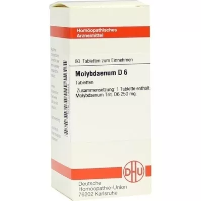 MOLYBDAENUM D 6 comprimés, 80 pcs MOLYBDAENUM D 6 comprimés, 80 pcs