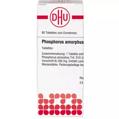 PHOSPHORUS AMORPHUS D 10 comprimés, 80 pc