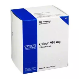 CALCET 950 mg comprimés de films, 200 pc