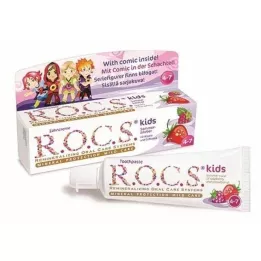 Rocs enfants framboise + dentifrice à la fraise, 45 g