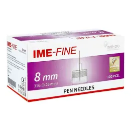 Canules pour stylo universelles Ime Fine 31g/8mm (100 pièces)