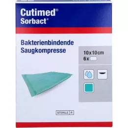 CUTIMED Compresses absorbantes Sorbact 10x10 cm, 6 pièces