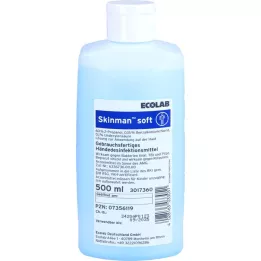 SKINMAN Flacon distributeur de désinfectant doux pour les mains, 500 ml