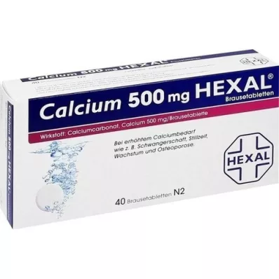 CALCIUM 500 HEXAL Comprimés effervescents, 40 pc