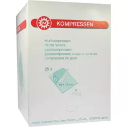 MULLKOMPRESSEN 10x10 cm stérile 8 voies, 25X5 pcs