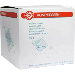 MULLKOMPRESSEN 10x10 cm stérile 12 voies, 60 pcs