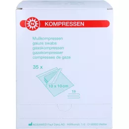 MULLKOMPRESSEN 10x10 cm stérile 16 voies, 35X2 pcs