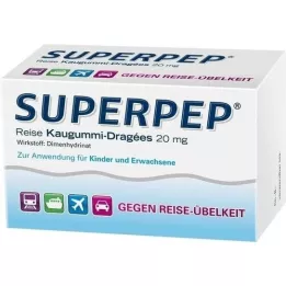SUPERPEP Voyage à mâcher des drages de gomme 20 mg, 20 pc