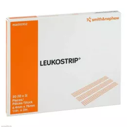 LEUKOSTRIP Bandes de fermeture de plaie 6,4 x 76 mm, 10 x 3 pièces