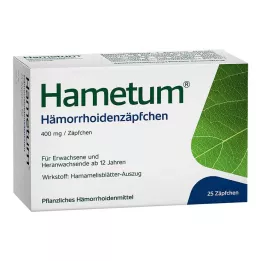 HAMETUM Suppositoires pour hémorroïdes, 25 pièces