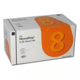NOVOFINE 8 canules 0,30x8 mm 30 G paroi mince, 100 pièces