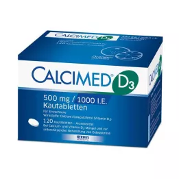 CALCIMED D3 500 mg/1000 I.E. comprimés à croquer, 120 pcs