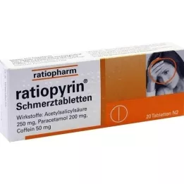 RATIOPYRIN analgésiques, 20 pc