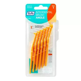 TEPE Brosse interdentaire coudée 0,45 mm ISO 1 orange, 6 pièces