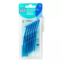TEPE Brosse interdentaire coudée 0,6 mm ISO 3 bleues, 6 pièces