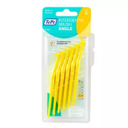 TEPE Brosse interdentaire coudée 0,7 mm ISO 4 jaunes, 6 pièces