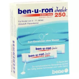 BEN-U-RON granulés directs 250 mg fraise/vanille, 10 pcs