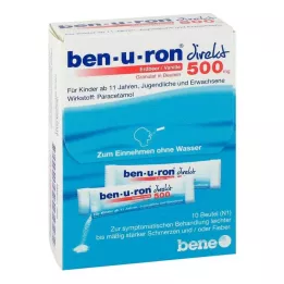 BEN-U-RON granulés directs 500 mg fraise/vanille, 10 pcs