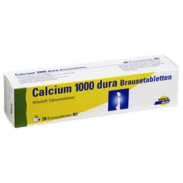 CALCIUM 1000 comprimés effervescents dura, 20 pcs