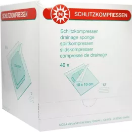 SCHLITZKOMPRESSEN 10x10 cm stérile 12 fois, 40X2 pcs