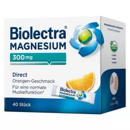 BIOLECTRA Magnésium 300 mg Bâtonnets dorange directs, 40 pcs