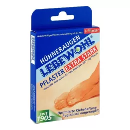 LEBEWOHL Pansement pour cors extra fort, 8 pièces