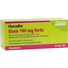 FLORADIX Iron 100 mg de comprimés de films de film, 50 pc