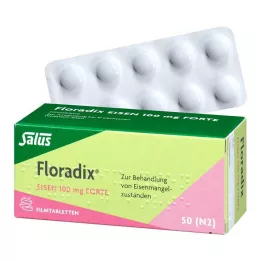 FLORADIX Comprimés pelliculés de fer 100 mg forte, 50 pcs