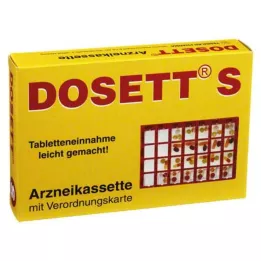DOSETT S Cassette de médicaments rouge, 1 pièce