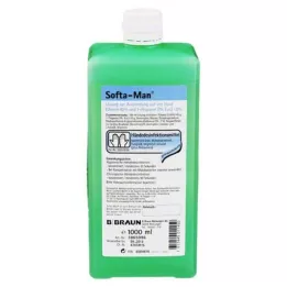 SOFTA MAN Flacon distributeur de désinfectant pour les mains, 1000 ml
