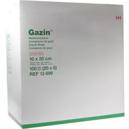 GAZIN Gaze comp.10x20 cm stérile 12 plis extra large, 20X5 pcs