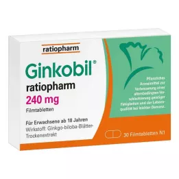 GINKOBIL-ratiopharm 240 mg comprimés pelliculés, 30 pcs