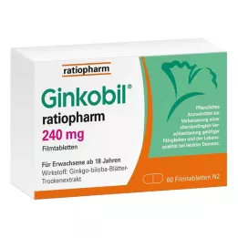 GINKOBIL-ratiopharm 240 mg comprimés pelliculés, 60 pcs