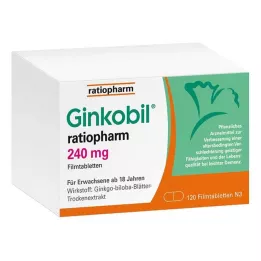 GINKOBIL-ratiopharm 240 mg comprimés pelliculés, 120 pcs