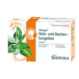 SIDROGA Sachets filtres à thé pour gargarismes de gorge et de pharynx, 20X2,5 g