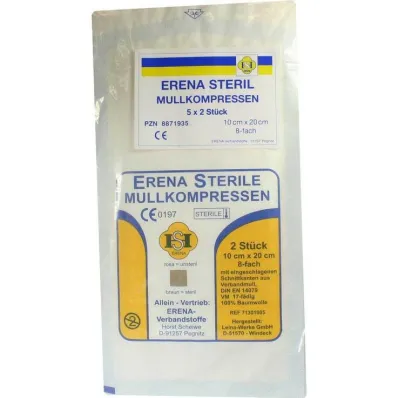 Compresse de gaze stérile Erena 10x20, 5x2 pièces Compresse de gaze stérile Erena 10x20, 5x2 pièces
