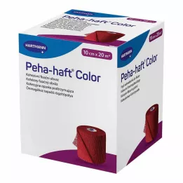 PEHA-HAFT Ruban de fixation couleur sans latex 10 cm x 20 m rouge, 1 pièce