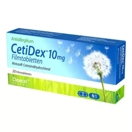 CETIDEX Comprimés pelliculés à 10 mg, 20 pièces