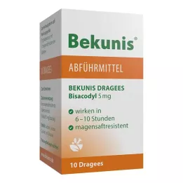 BEKUNIS Bisacodyl Dragees 5 mg comprimés gastro-résistants, 10 pcs