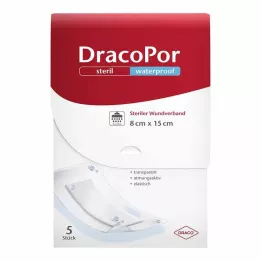 DRACOPOR Pansement imperméable pour plaies 8x15 cm stérile, 5 pièces