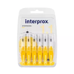 INTERPROX Mini-brosses interdentaires jaunes, blister de 6 pièces